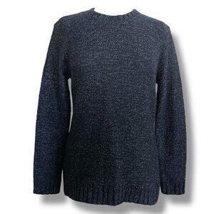 Guide Series Womens Sweater Sz Medium Charcoal Gray Wool Blend Marled Knit